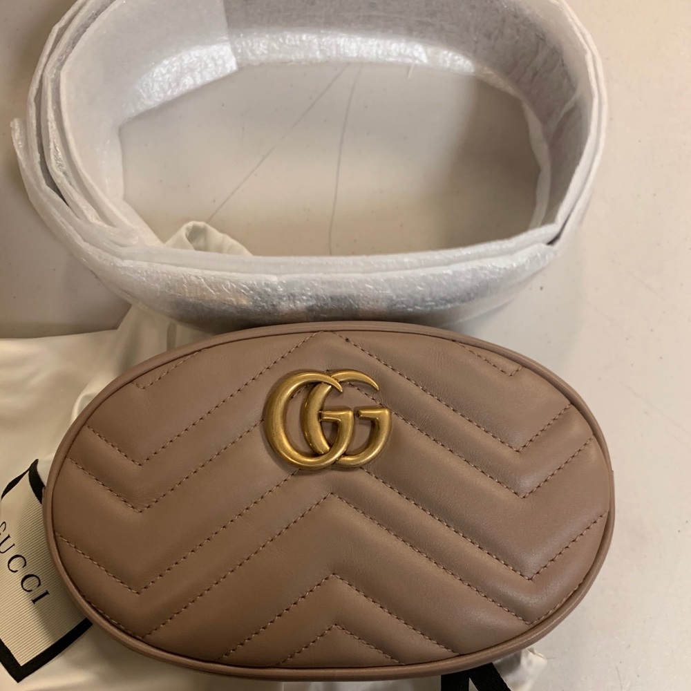 Gucci Marmont Belt Bag - Beige
